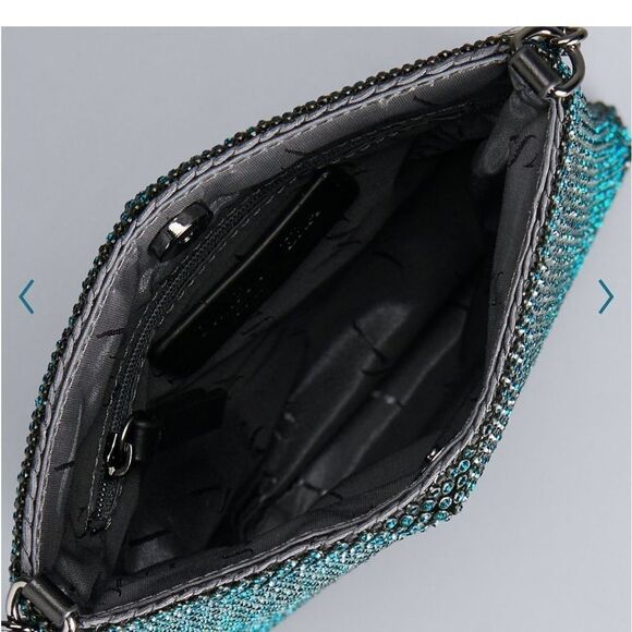 NWOT Vera Wang teal crossbody  Alessio bling bag - Picture 4 of 11